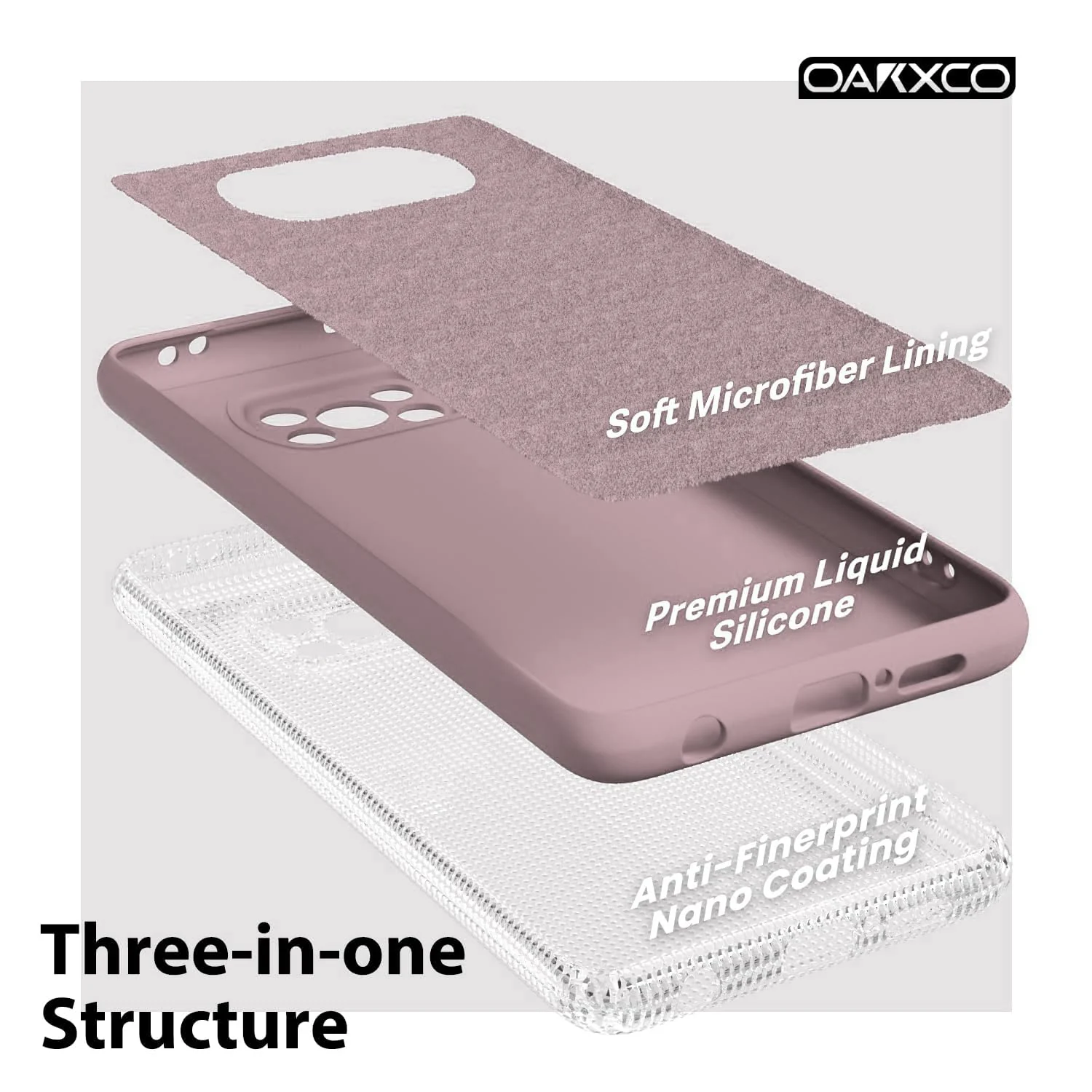 DL3 Mobilak Liquid Silicone Protective Case for Xiaomi Poco X3 Pro / Poco X3 NFC / Poco X3 with Camera Protection and Microfiber Lining - Cashmere