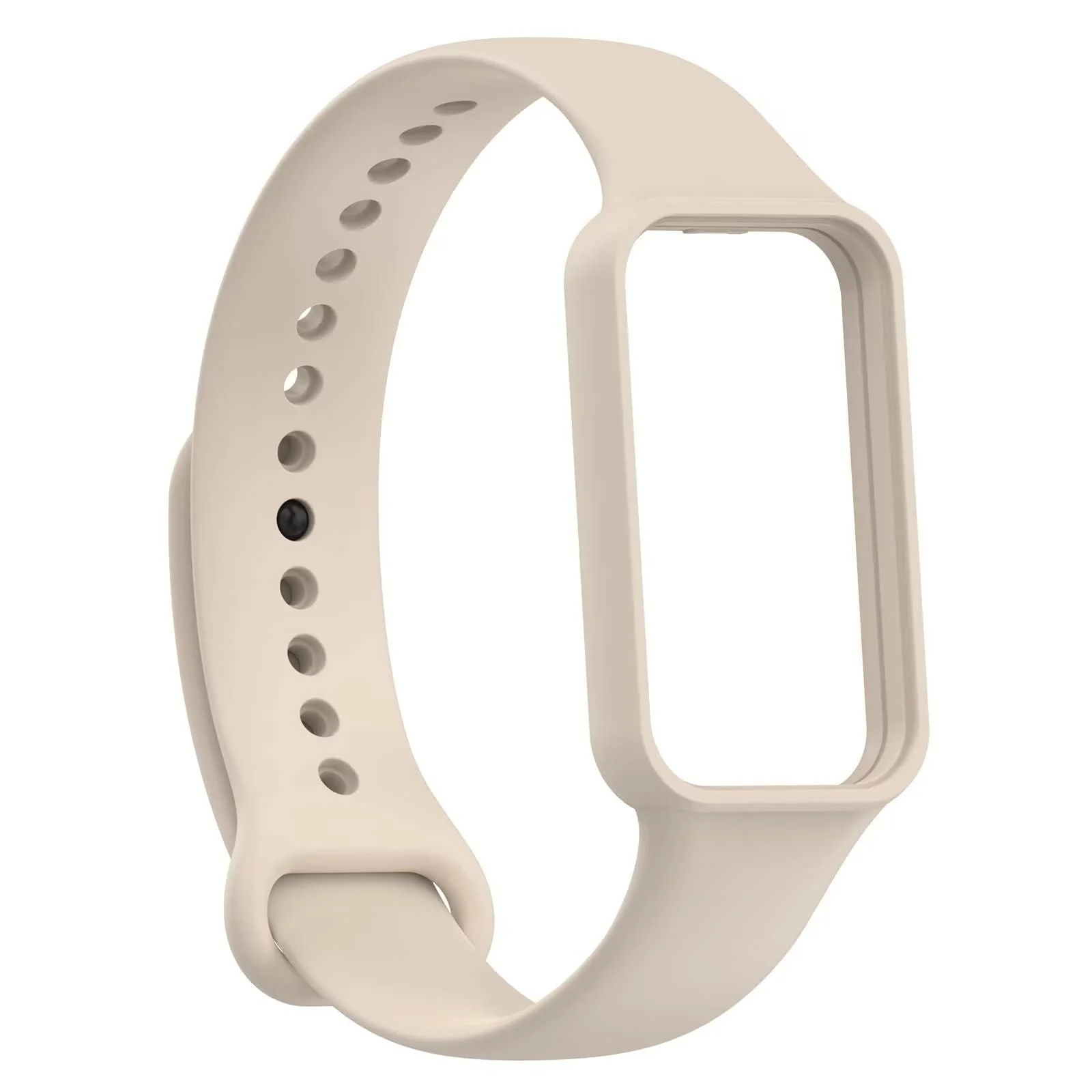 DL3 Mobilak Sport Band Compatible With Amazfit Band 7 Fitness Tracker Replacement Strap Soft Silicone Wristband Bracelet For Amazfit Band7 - Ivory White