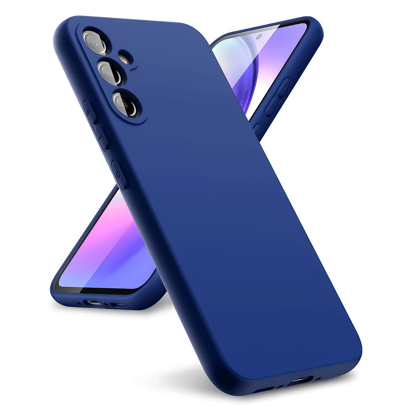 DL3 Mobilak Soft Silicone Gel Bumper Case for Samsung Galaxy A24 4G - Blue 2