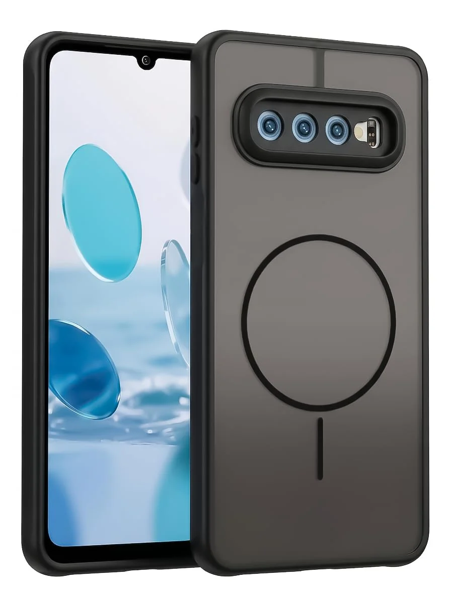 Dl3 Mobilak Case For Samsung Galaxy A07 4G Translucent Matte PC Back & Soft TPU Edge, [Not Compatible with MagSafe] Anti-Scratch Shockproof Protective Cover with Full Camera Protection - Black