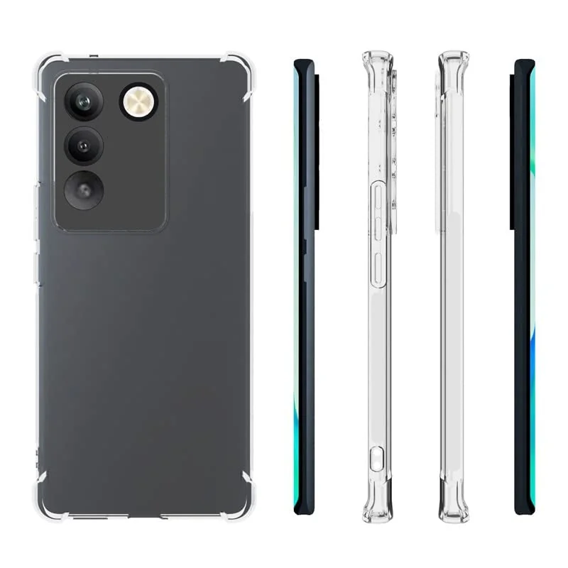 DL3 Mobilak Clear TPU Protective Case for vivo V27 5G with Camera Protection and Shockproof Design - Clear