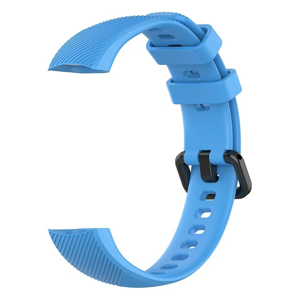 DL3 Mobilak Compatible for Honor Band 5/Honor Band 4 Strap, Soft Silicone Sport Wristband Adjustable Accessory Bracelet Replacement Band for Honor Band 5/Band 4 - Sky Blue