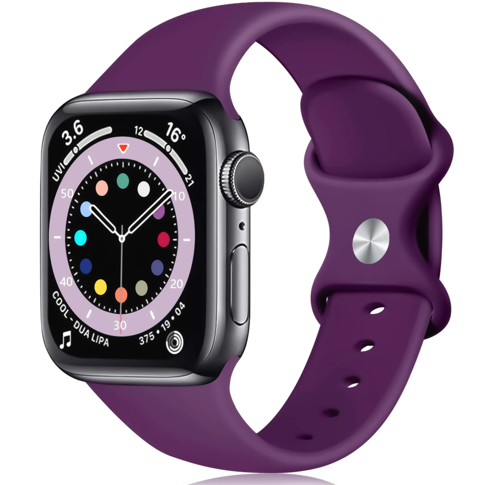 38MM/40MM/41MM — DL3 Mobilak Bands Compatible with Apple Watch Ultra 49mm 45mm 44mm 42mm 41mm 40mm 38mm, Replacement Soft Silicone Strap for iWatch Ultra/Ultra 2 Series 9/8/7/6/5/4/3/2/1 SE (Violet, 38MM/40MM/41MM)