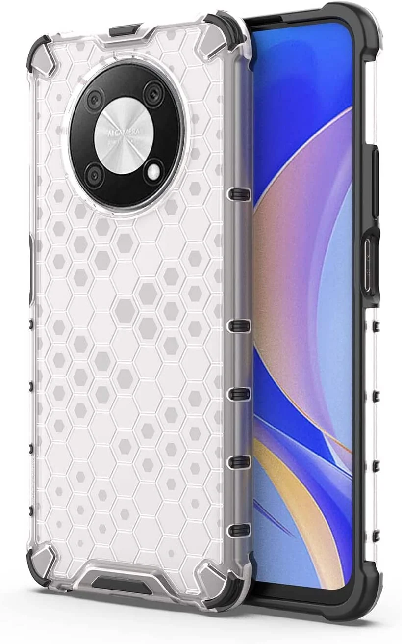 DL3 Mobilak Honeycomb Protective Case for Huawei Nova Y90 / Enjoy 50 Pro, Shock-absorbing protection, Transparent design, Slim, lightweight profile - Clear