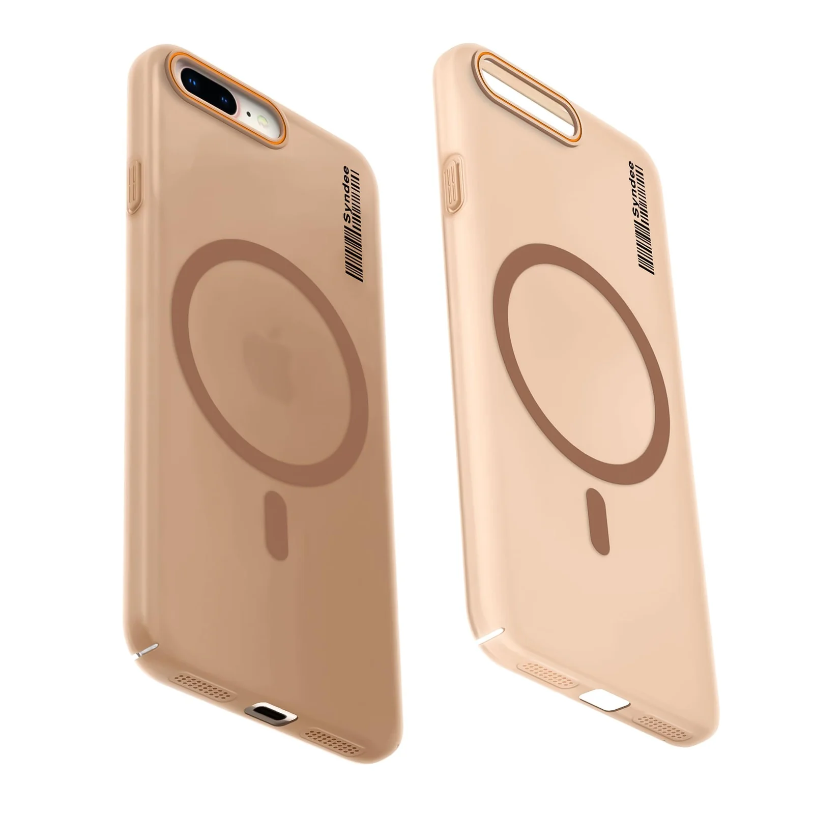 DL3 Mobilak Matte MagSafe-Compatible Magnetic Case for iPhone 7 Plus / iPhone 8 Plus with Camera Protection and Ring Holder - Brown