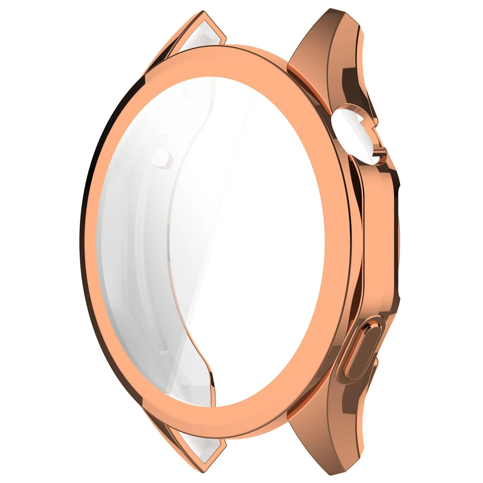 DL3 MOBILAK Full-Coverage Watch Case with Tempered Glass for Huawei Watch GT 4 46MM - Rose Gold