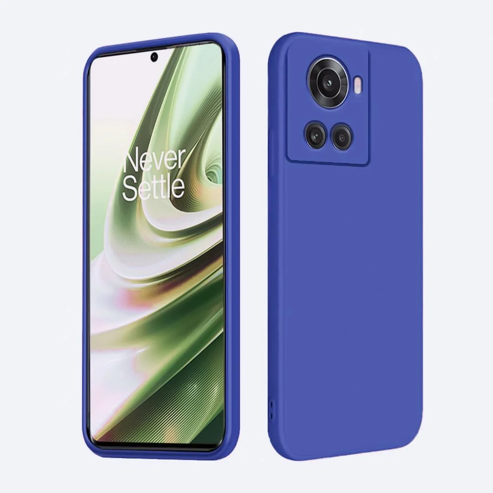 DL3 Mobilak OnePlus 10R Case, Soft Flexible Silicone Gel Rubber Bumper Cover, Full Body Shockproof Protective Phone Case - Royal Blue