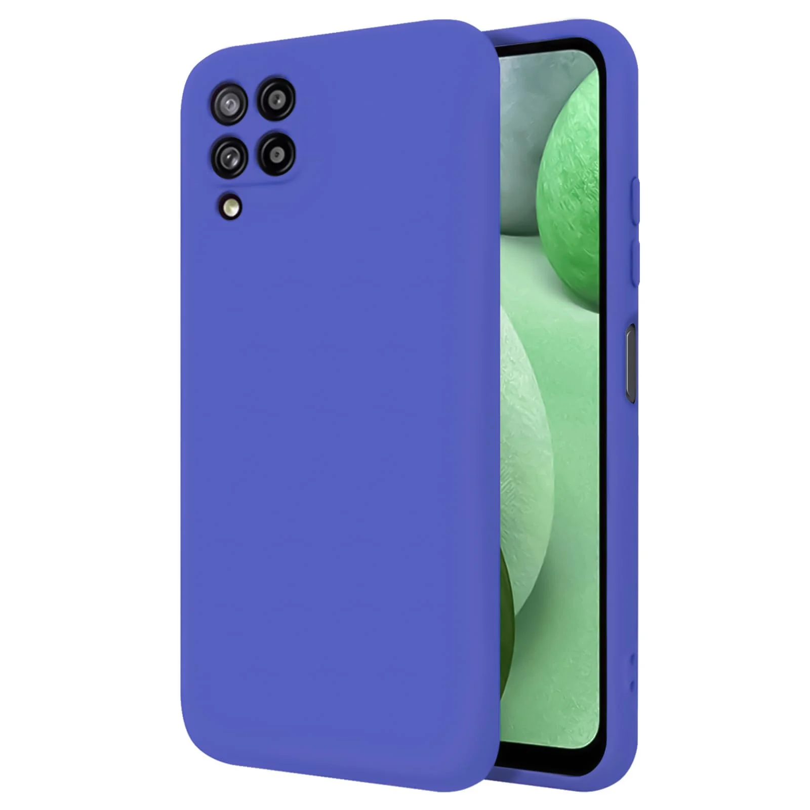 DL3 Mobilak Silicone Protective Case for Samsung Galaxy A12 / M12, Shock-absorbing protection, Scratch-resistant surface, Soft microfiber lining - Light Blue