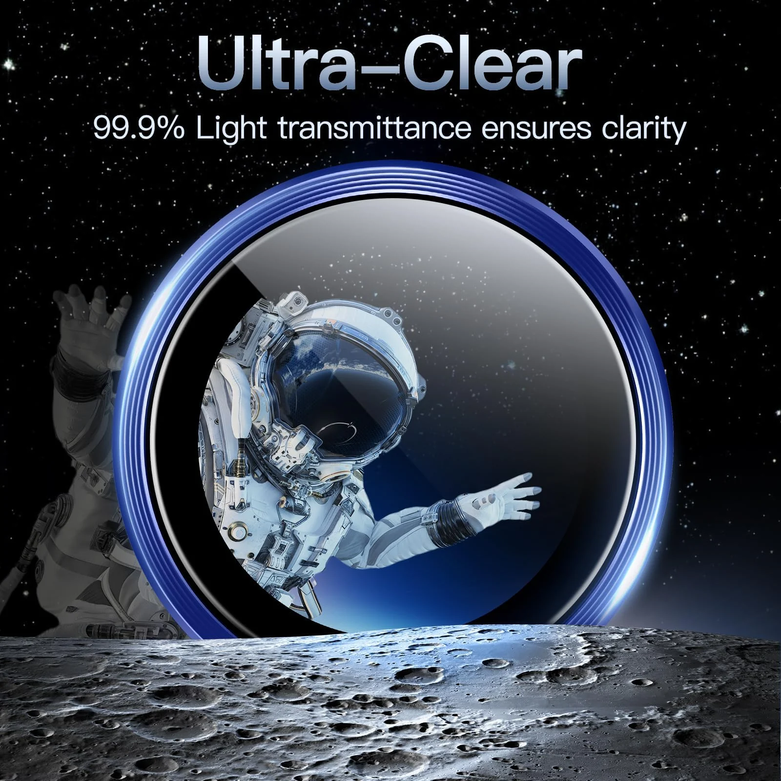 DL3 Mobilak Camera Lens Protector For iPhone 16/iPhone 16+ Plus, [Keep Original Shooting] Tempered Glass Screen Protector Metal Individual Camera Cover, Case Friendly - Ultramarine