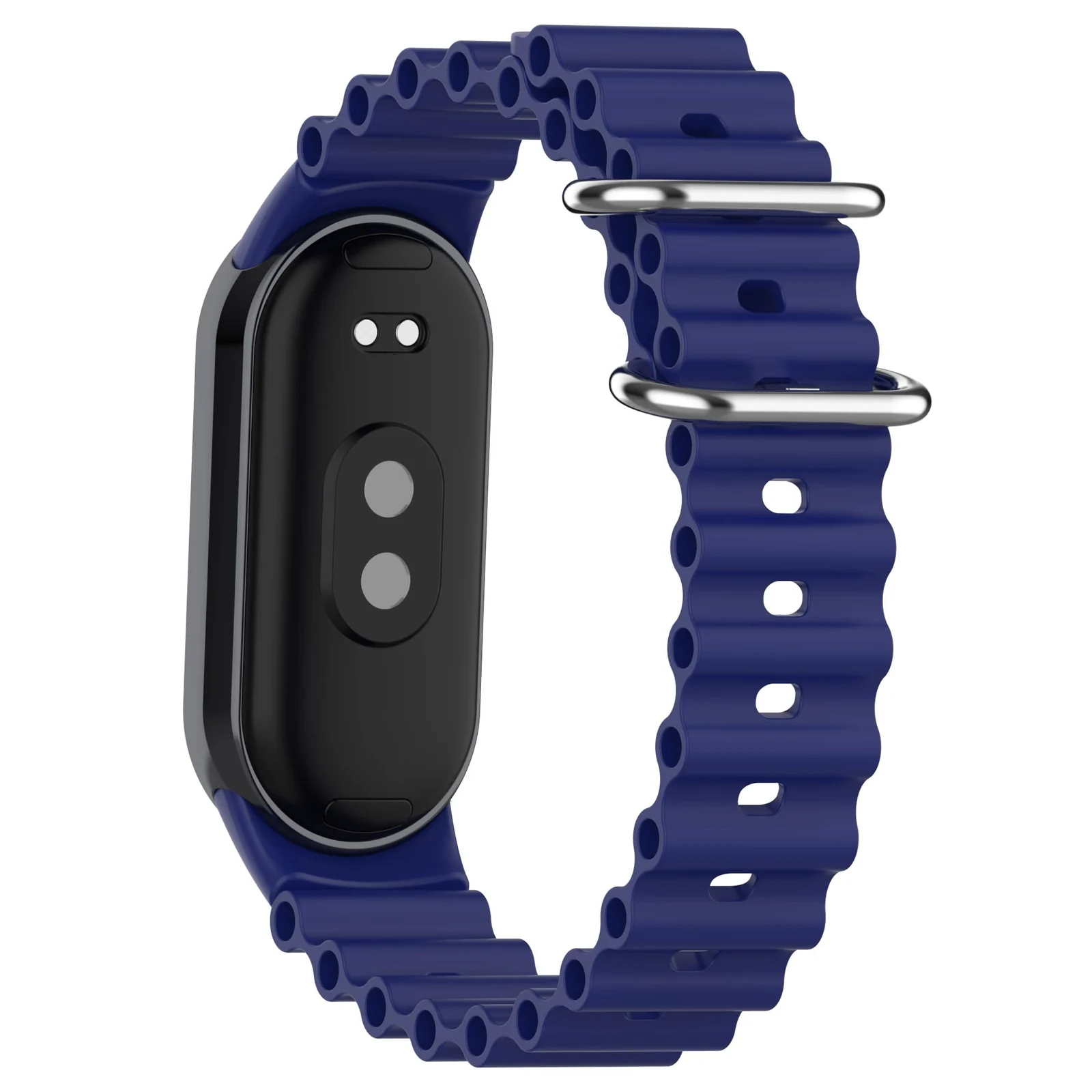 DL3 Mobilak Ocean Band for Xiaomi Band 8 Mi Band 8, Adjustable Silicone Stretchy Sport Strap Women Men Replacement Wristband - Blue