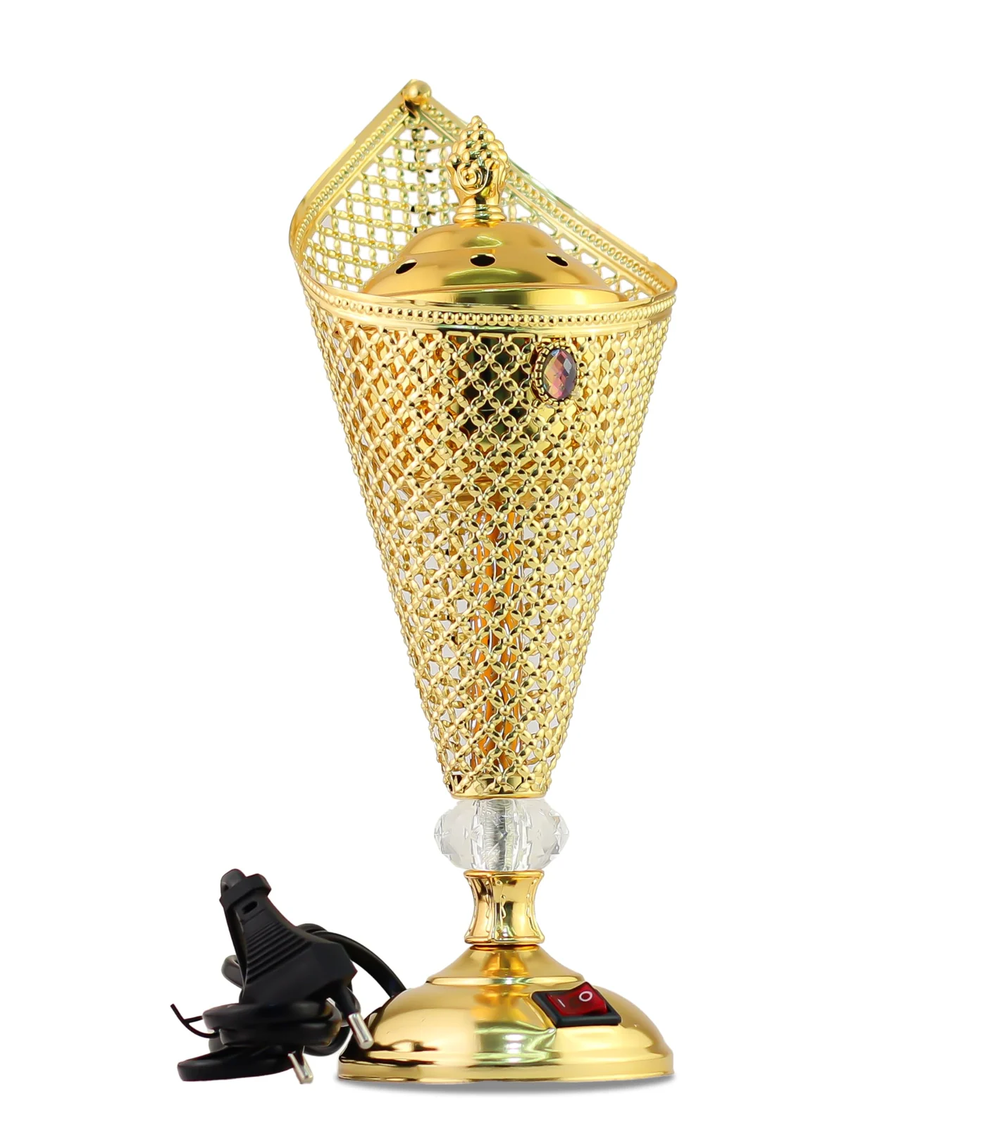 Arabian Electric Incense Burners metal Vintage Arabic Burner,Middle Eastern Incense Holder- Electric Incense Burner Bakhoor Suitable For Arabian Oud,Home, Hotel Decor (Style 2)