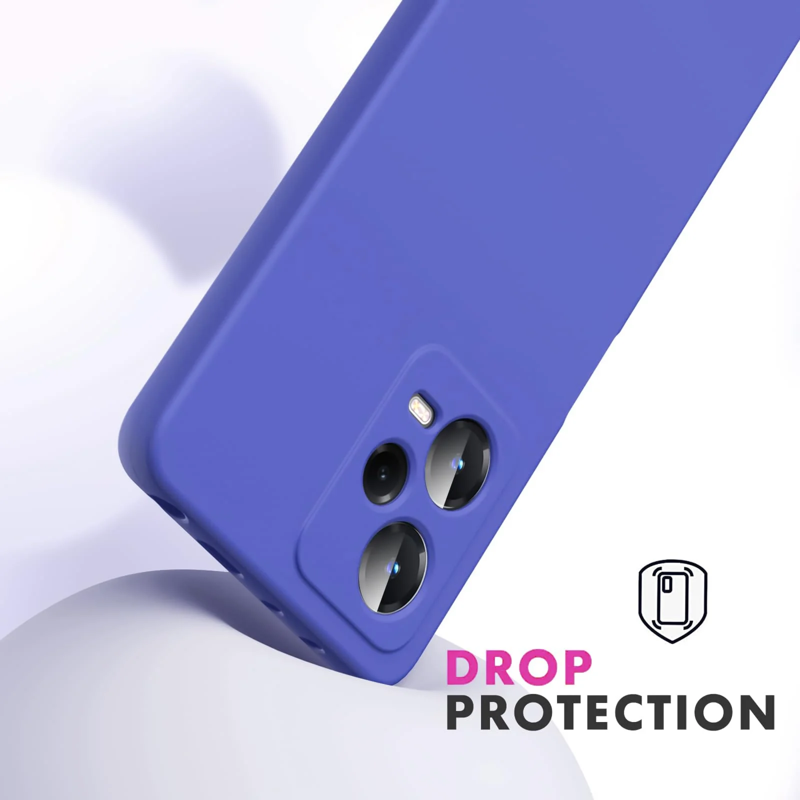 DL3 Mobilak Liquid Silicone Protective Case with Soft Microfiber Lining with Full Camera Protection for Xiaomi Redmi Note 12 Pro Plus 5G - Light Blue