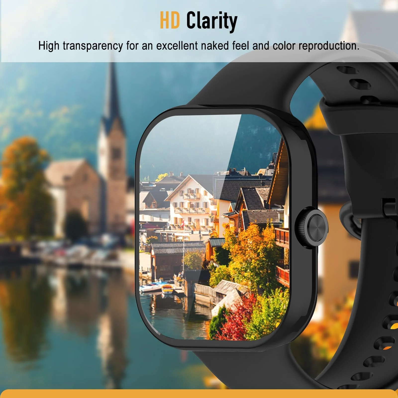 DL3 Mobilak Case Compatible with Xiaomi Redmi Watch 5 Case All-Around with Built-in Screen Protector Watch Soft TPU Shockproof Cover Slim Guard Thin Bumper Shell Protector For Redmi Watch5 - Black