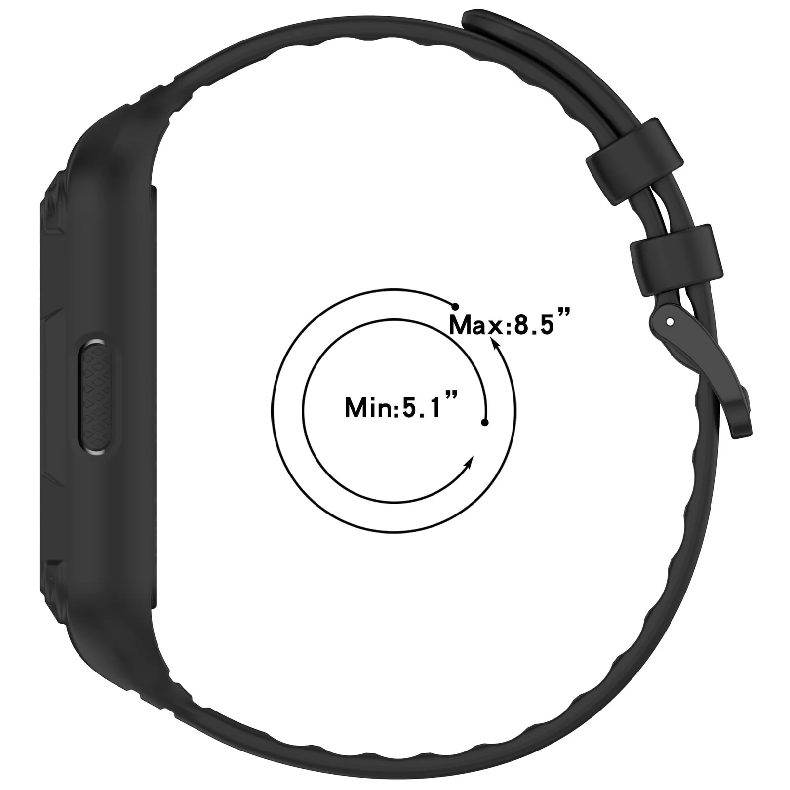 MOBIGON Rugged Silicone Strap with Bumper Case for Huawei Band 11 Pro, Stone