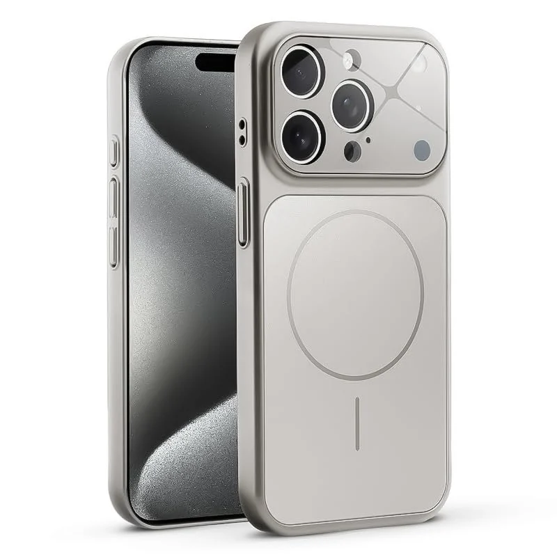 DL3 Mobilak PC Protective Case for iPhone 12 Pro Max, Compatible with MagSafe accessories, Supports wireless charging, Camera protection - Steel Grey