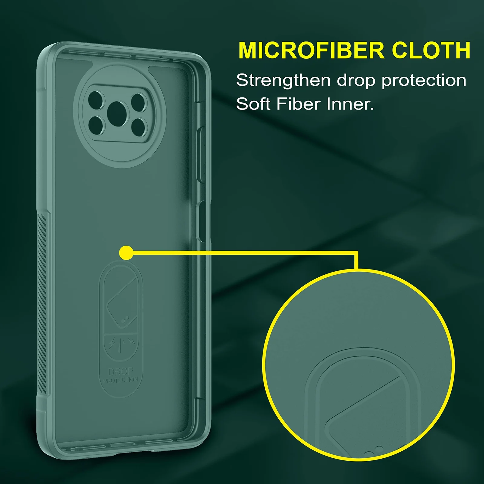 DL3 Mobilak Flexible Silicone and TPU Protective Case with Camera Protection for Xiaomi Poco X3 NFC / Poco X3 / Poco X3 Pro - Green