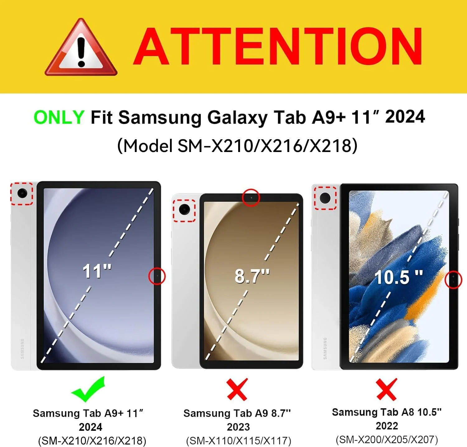 DL3 Mobilak Transparent Stand Case for Samsung Galaxy Tab A9+ Plus 11 inch 2023 (SM-X210/X216/X218) Shockproof, Thin Slim Anti-Yellowing Bumper, Kickstand Cover, with Pencil Holder - Clear
