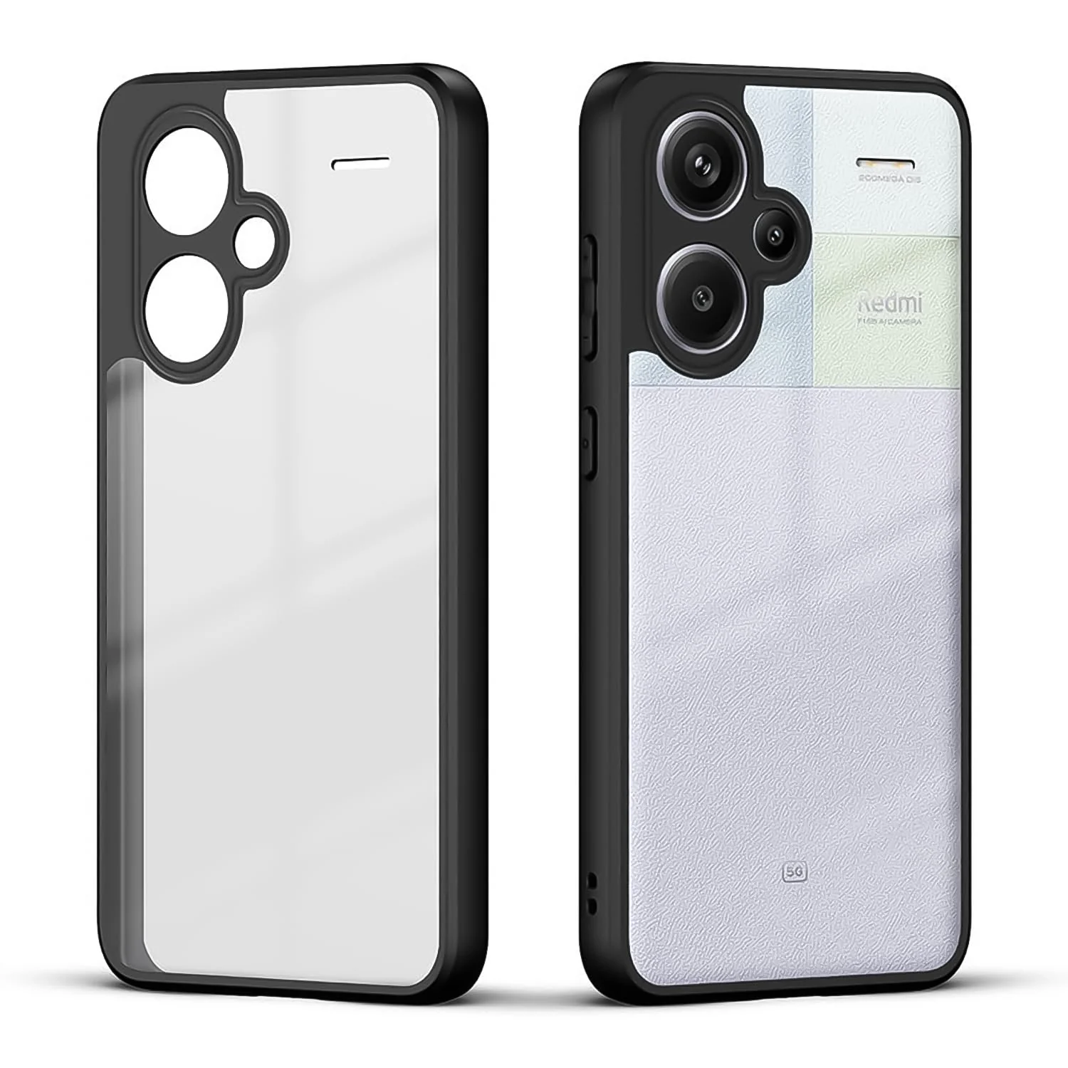 DL3 Mobilak Clear TPU Case for Xiaomi Redmi Note 13 Pro + Plus 5G, Camera protection, Shock-absorbing protection, Scratch-resistant surface - Black