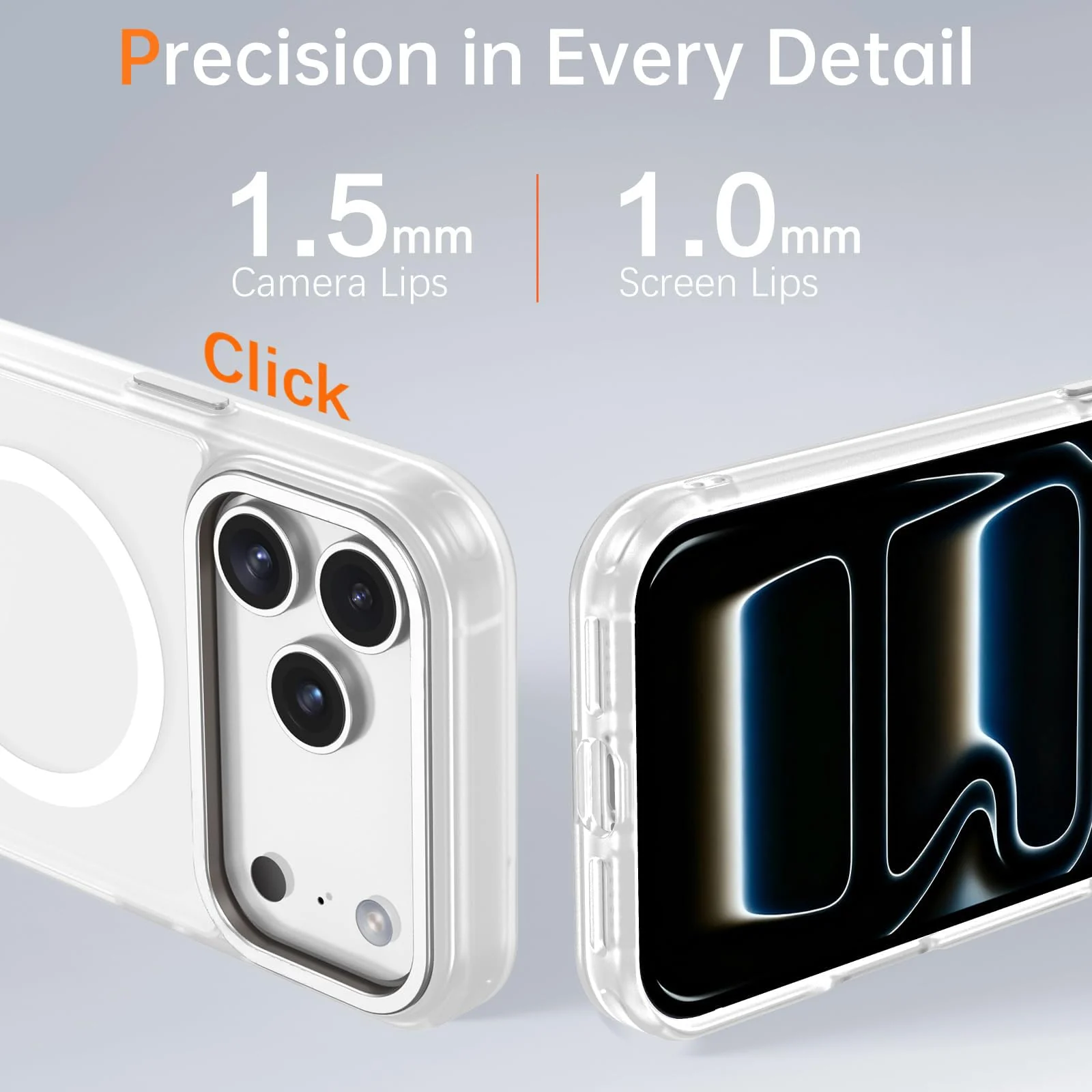 DL3 Mobilak Case For iPhone 17 Pro Max 6.9-Inch Case Crystal [Compatible with MagSafe] Soft TPU Gel Case Flexible Silicone Anti-Scratch TPU Cover - Clear