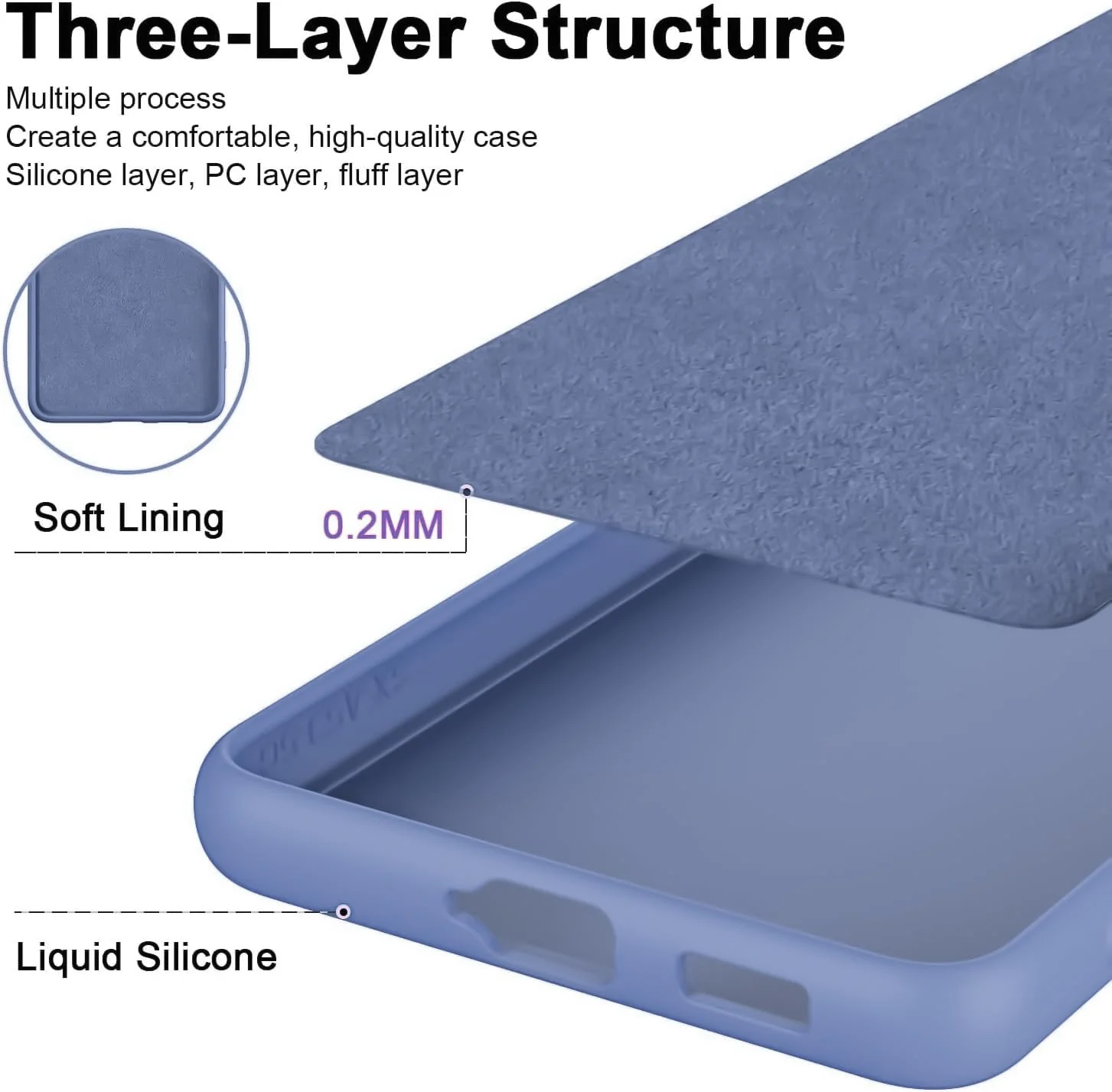 DL3 Mobilak Soft Silicone Protective Case for Huawei nova 10 SE with Microfiber Lining and Shockproof Design - Lavender