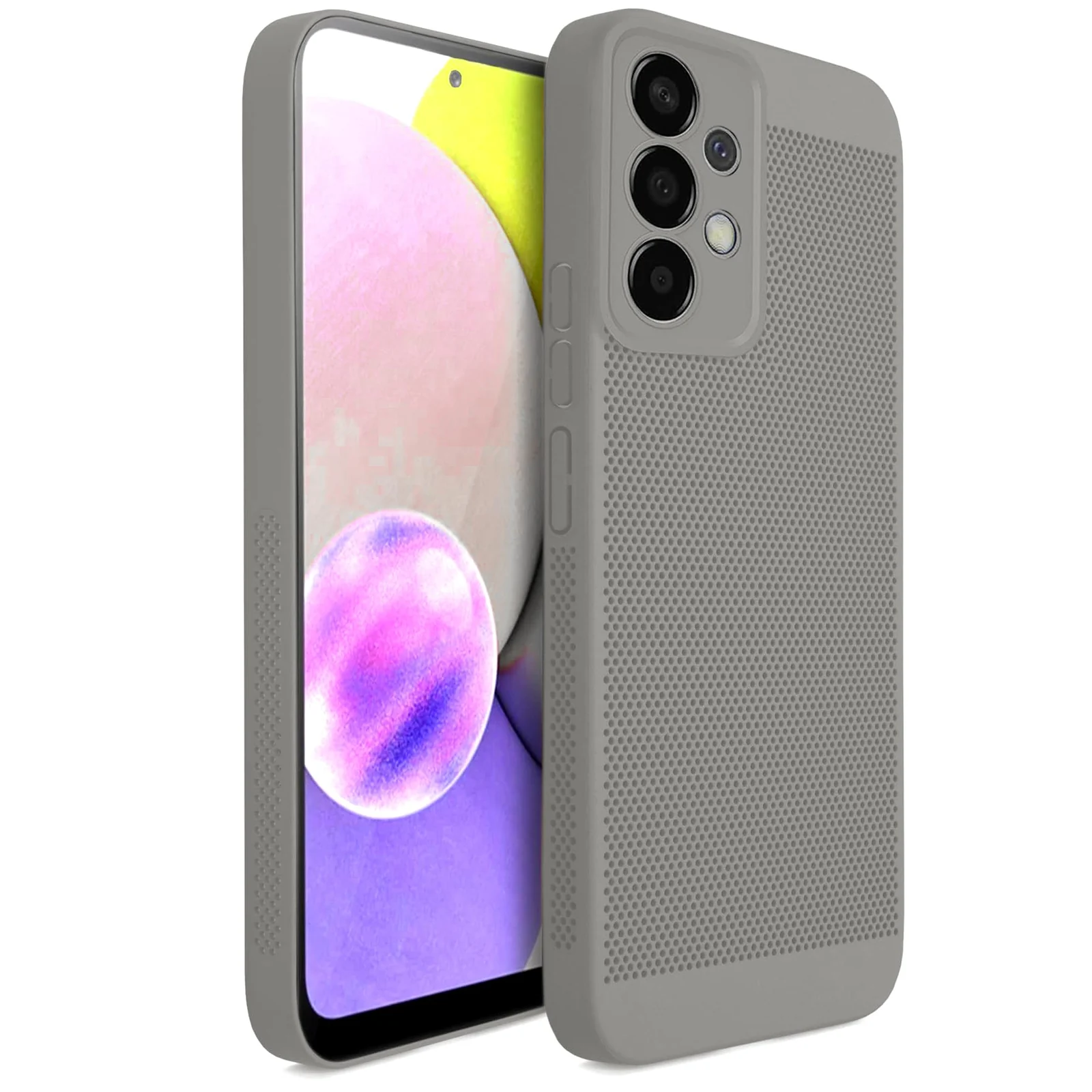 DL3 Mobilak PC Protective Case for Samsung Galaxy A73 5G with Camera Protection and Shockproof Design - Gray