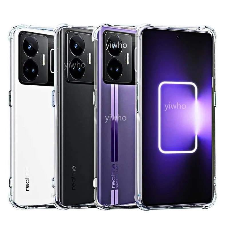 DL3 Mobilak Clear TPU Case for realme GT 3 5G / realme GT Neo 5, Camera protection, Shock-absorbing protection, Non-slip grip - Clear