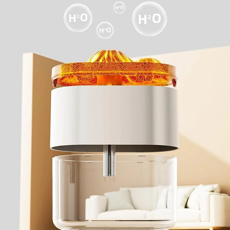 Mobigon Wood Cool Mist Ultrasonic Humidifier for Room Moisture, Aroma Diffuser for Home, 300ml Essential Oil Diffuser with 7 Colorful Night Light, Auto Shut-Off, Home, Office, car - D.White
