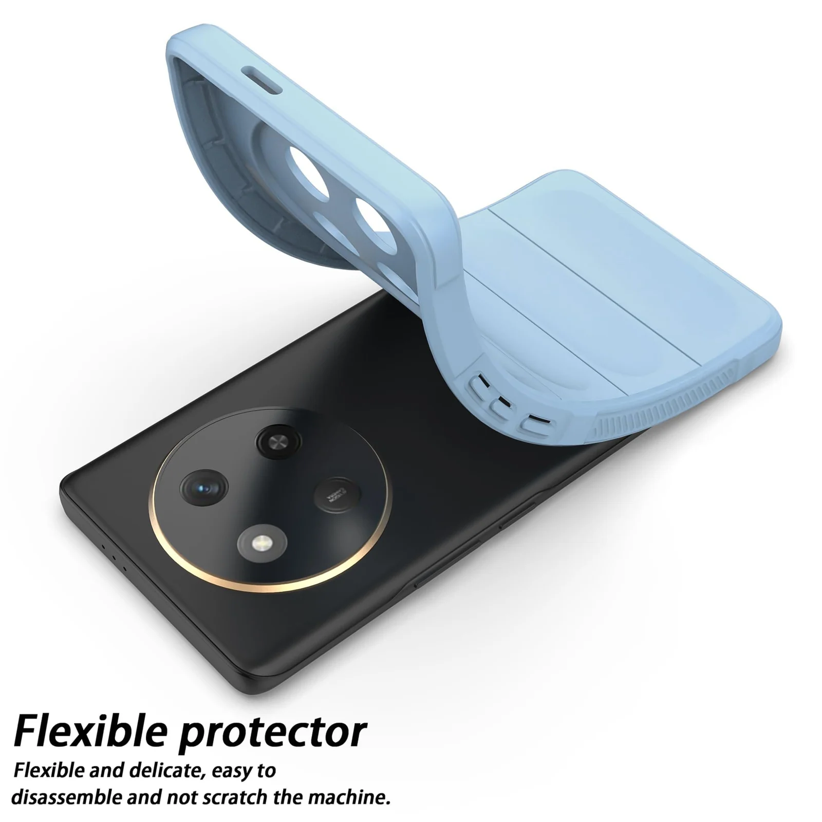 DL3 Mobilak Flexible Silicone and TPU Protective Case with Camera Protection for Honor X9C - Baby Blue