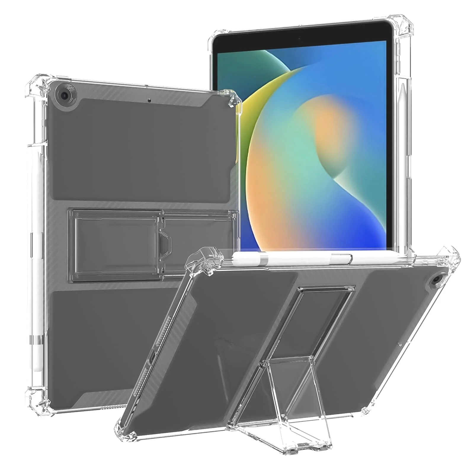 DL3 Mobilak Transparent Stand Case for Huawei Matepad SE 10.4-Inch Tablet 2022 Shockproof, Thin Slim Lightweight Anti-Yellowing Bumper, Kickstand Cover, with Pencil Holder - Clear
