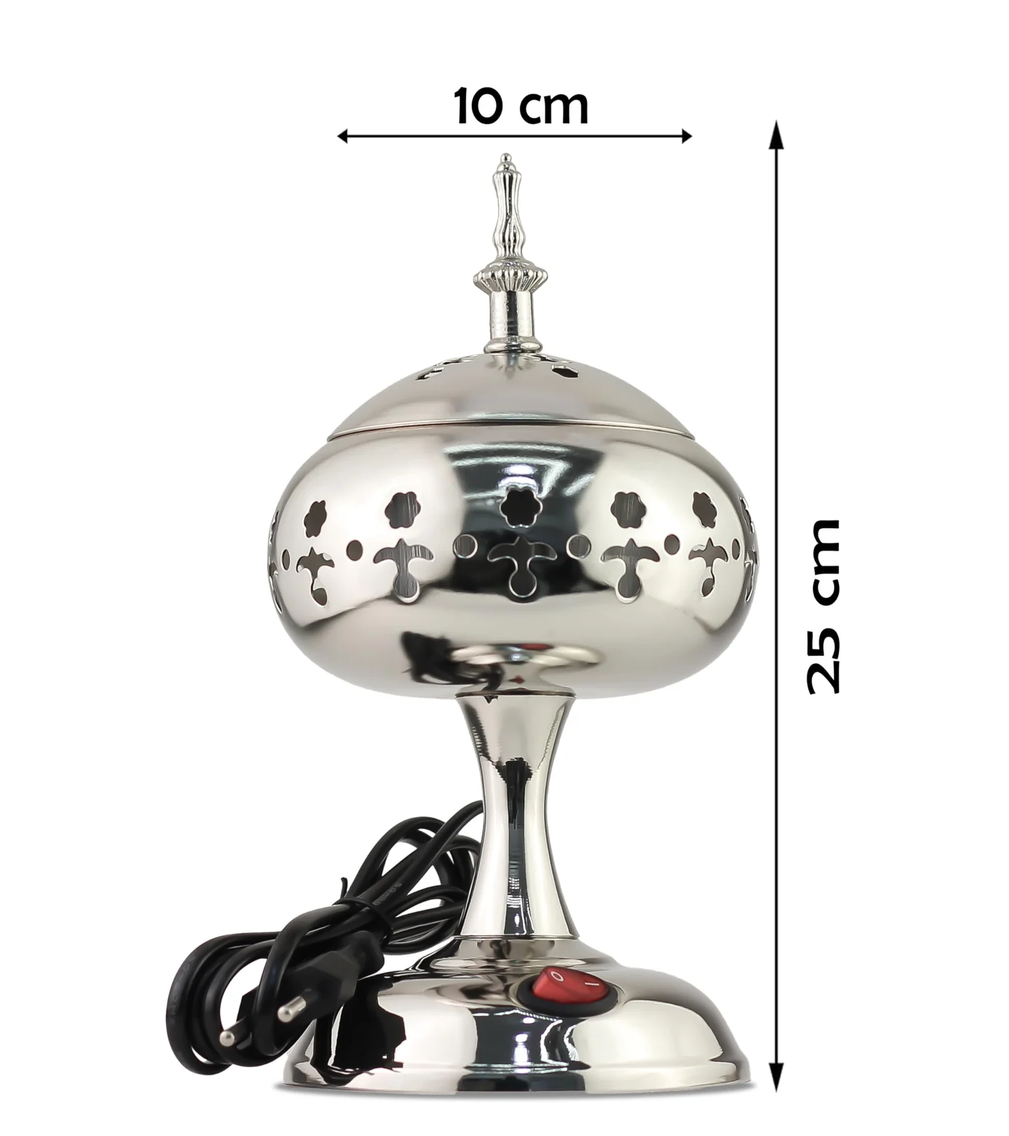 Mobigon Arabian Electric Incense Burners metal Vintage Arabic Burner, Middle Eastern Incense Holder- Electric Incense Burner Bakhoor Suitable For Arabian Oud, Home, Hotel Decor - Style 3