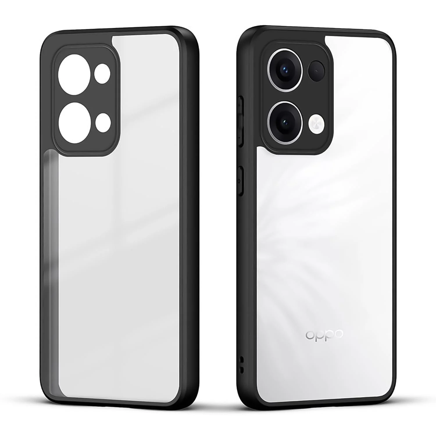 DL3 Mobilak Rugged Protective Case for OPPO Reno 13 5G / OPPO Reno13 5G, Camera protection, Shock-absorbing protection, Scratch-resistant surface - Black
