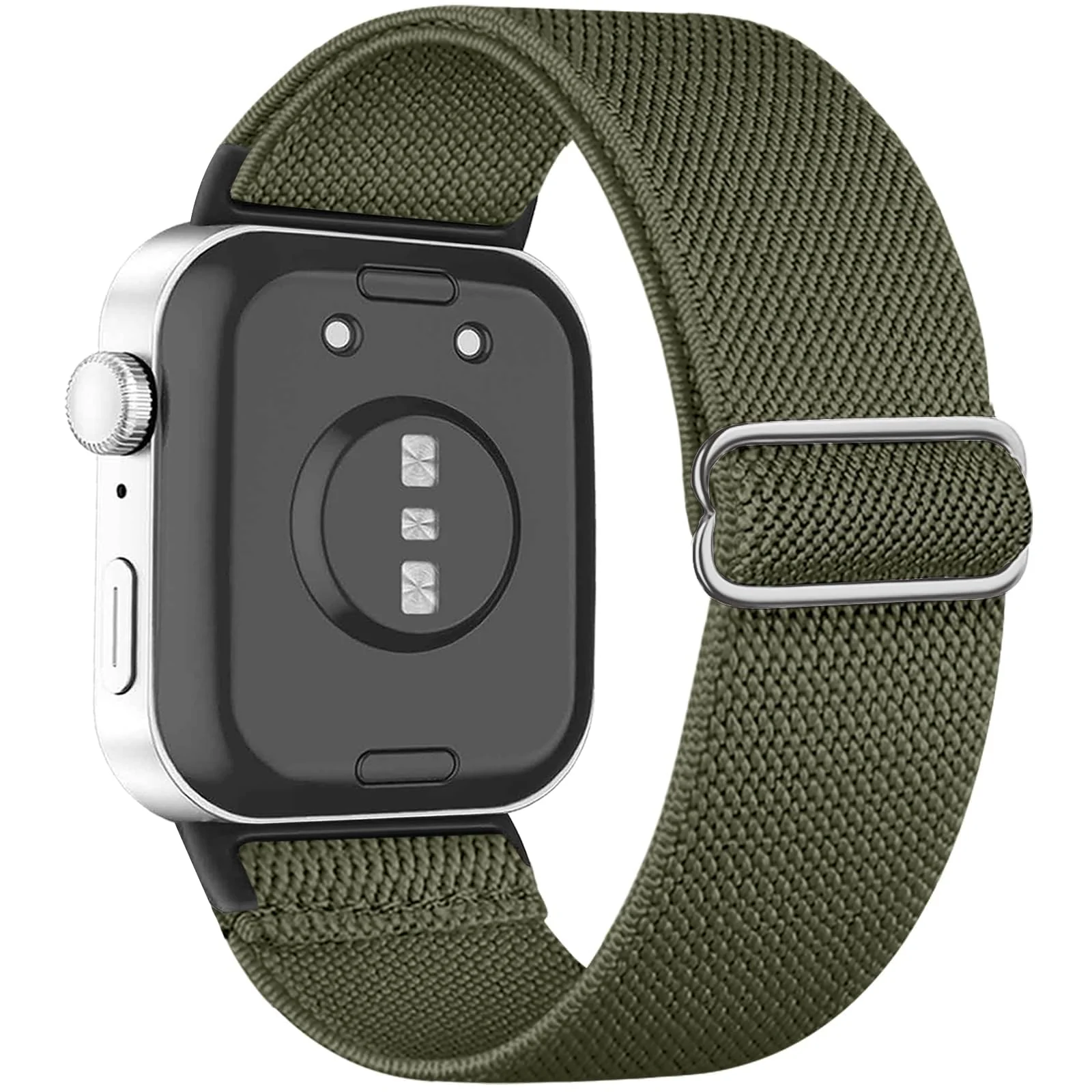 DL3 MOBILAK Elastic Nylon Watch Strap for Huawei Watch Fit 4 Pro / Fit 3, Army Green