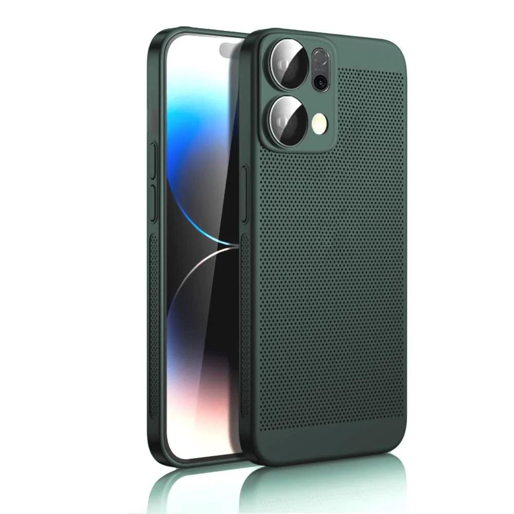 DL3 Mobilak PC Protective Case for OPPO Reno 14 Pro with Camera Protection and Shockproof Design - Green