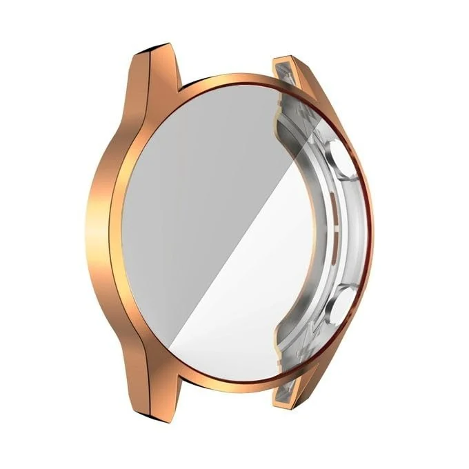 DL3 Mobilak Case Compatible with Huawei Watch GT2 46mm Case All-Around Screen Protector Watch Soft TPU Shockproof Cover Slim Guard Thin Bumper Shell Protector - Rose gold