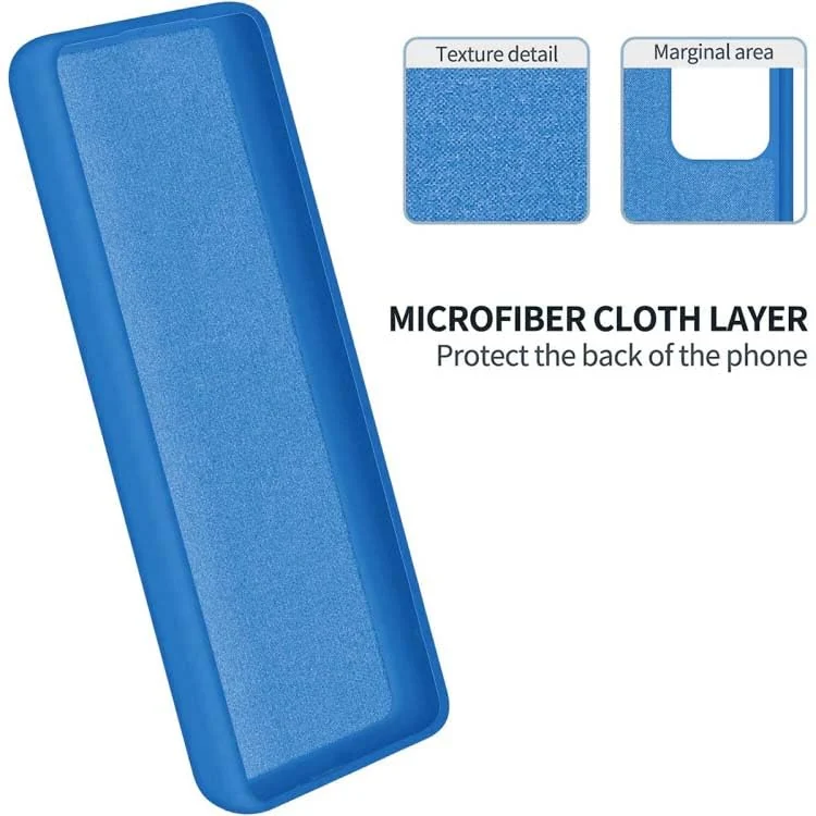 DL3 Mobilak Liquid Silicone Protective Case for realme 11 4G with Microfiber Lining and Shockproof Design - Sky Blue