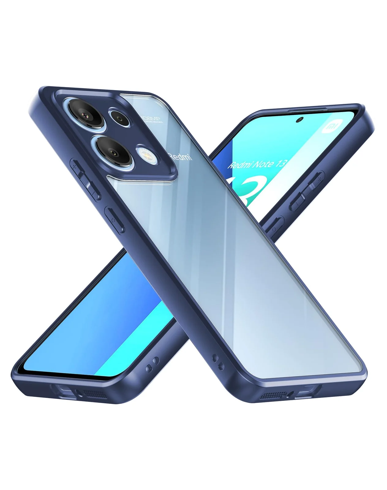 DL3 Mobilak Clear Protective Case for Xiaomi Redmi Note 13 4G - Blue