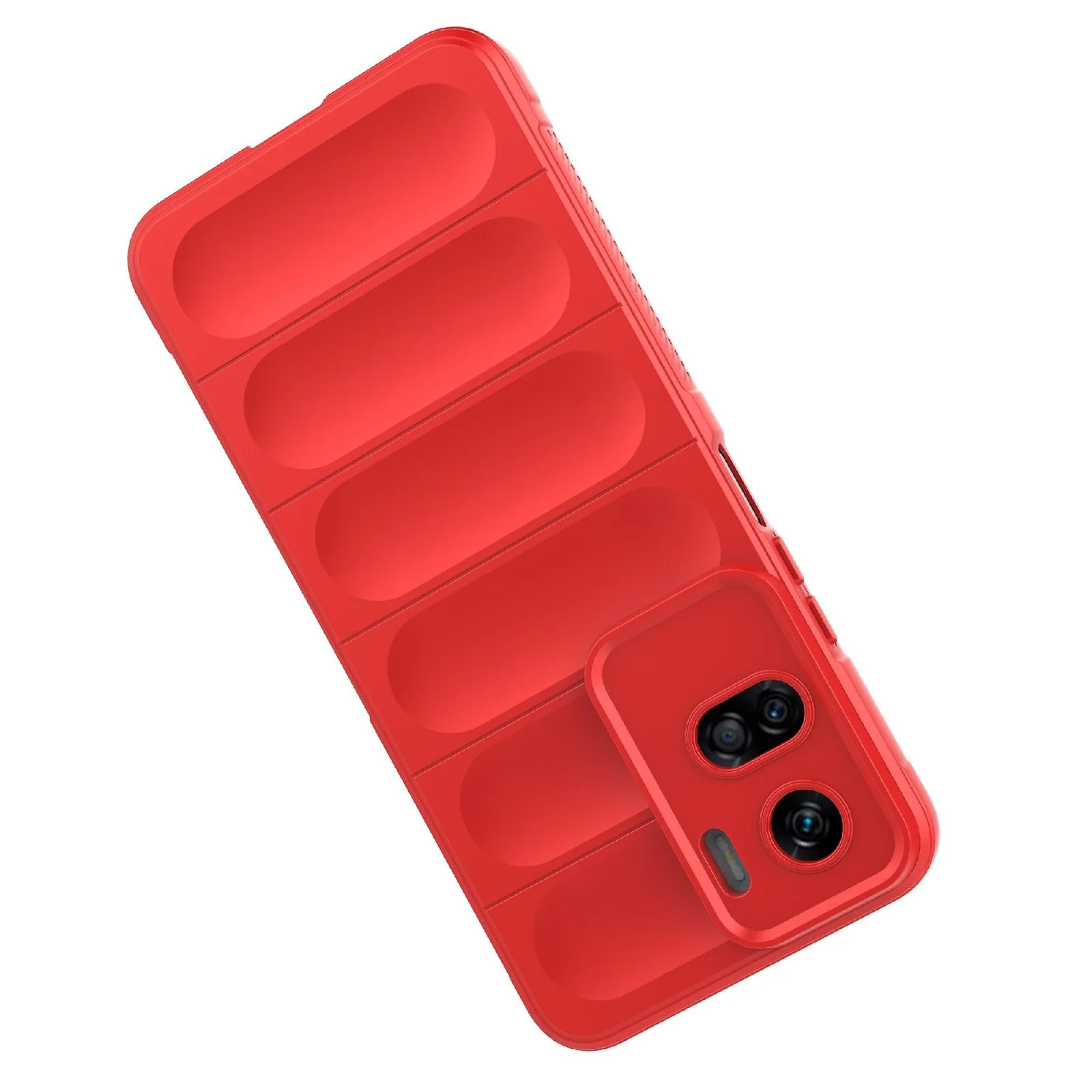 DL3 Mobilak Soft Silicone Protective Case for Honor 90 Lite with Camera Protection and Shockproof Design - Red