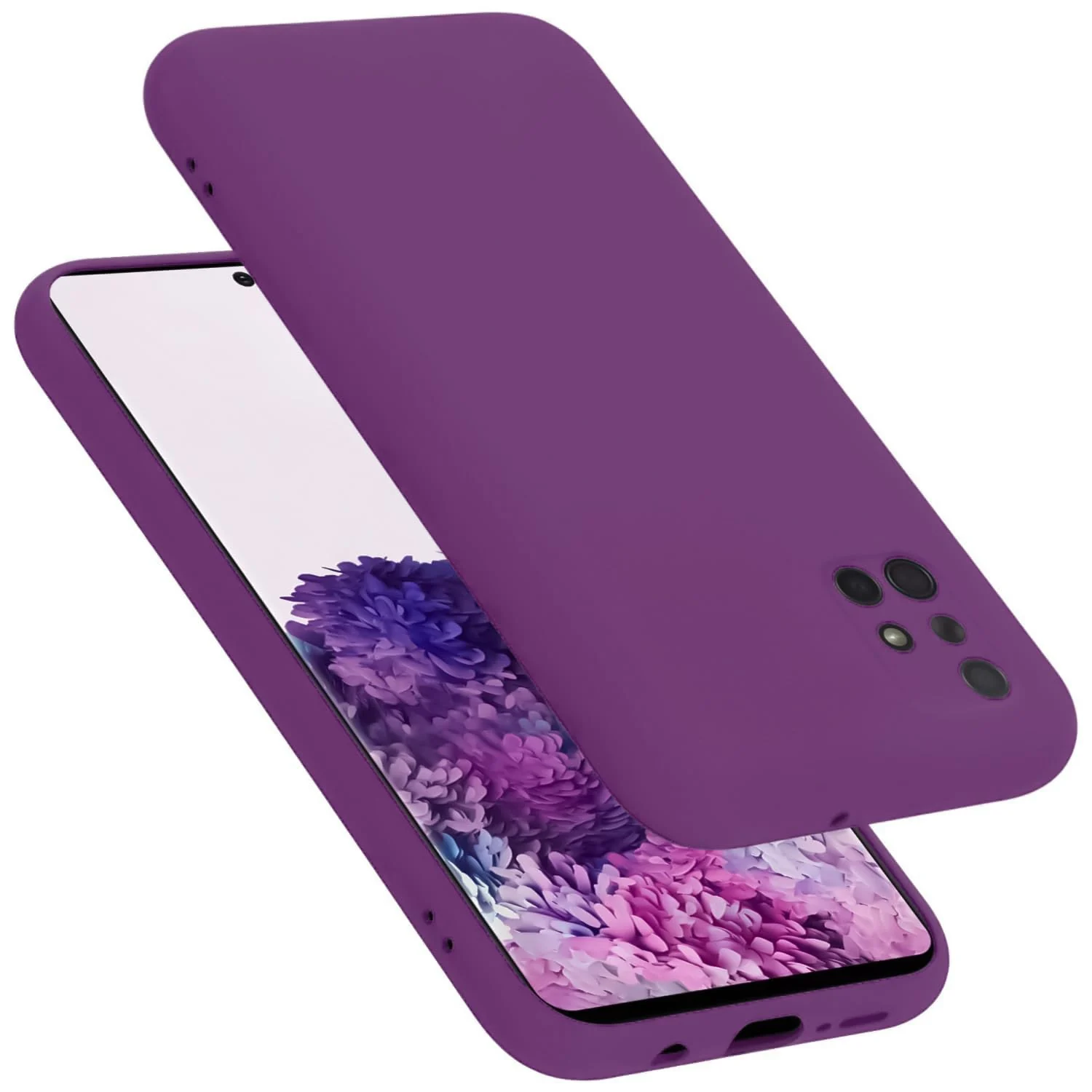 DL3 Mobilak Silicone Protective Case for Samsung Galaxy A71, Shock-absorbing protection, Scratch-resistant surface, Soft microfiber lining - Violet