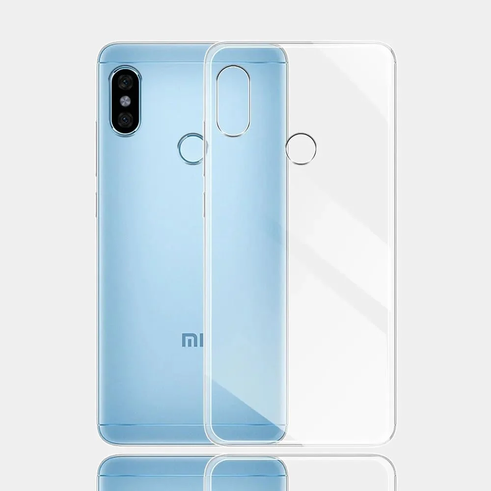 DL3 Mobilak Case Compatible with Xiaomi Redmi Note 5 Pro Case Crystal Soft TPU Gel Case Flexible Silicone Anti-Scratch Camera Protection TPU Cover - Clear