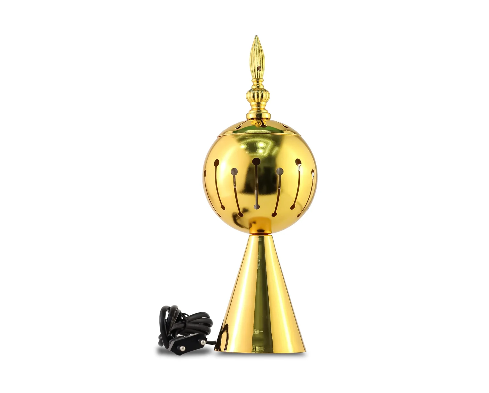 Mobigon Arabian Electric Incense Burners metal Vintage Arabic Burner, Middle Eastern Incense Holder- Electric Incense Burner Bakhoor Suitable For Arabian Oud, Home, Hotel Decor - L. Gold