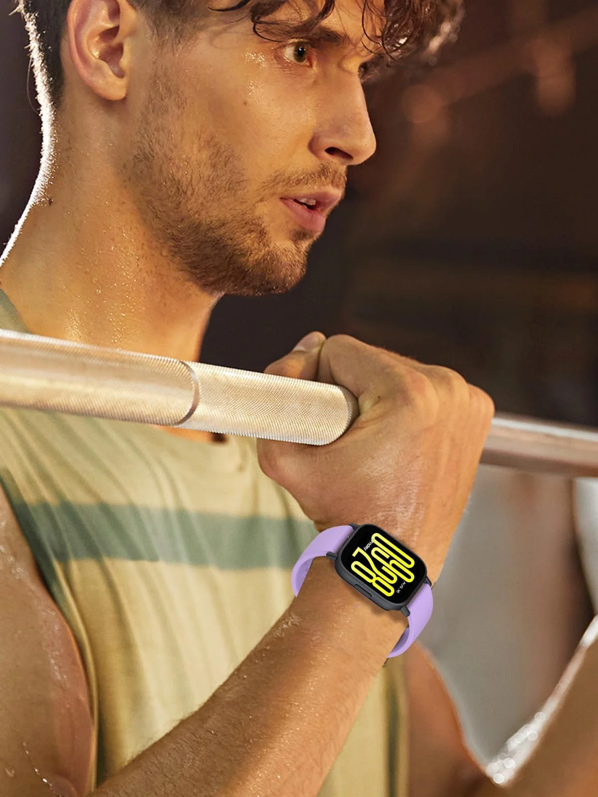 DL3 Mobilak Strap for Xiaomi Redmi Watch 5 Active/Redmi Watch 5 Lite, 22mm Adjustable Quick Release Silicone Replacement Watch Band Straps Wristbands Bracelet for Women Men - Purple