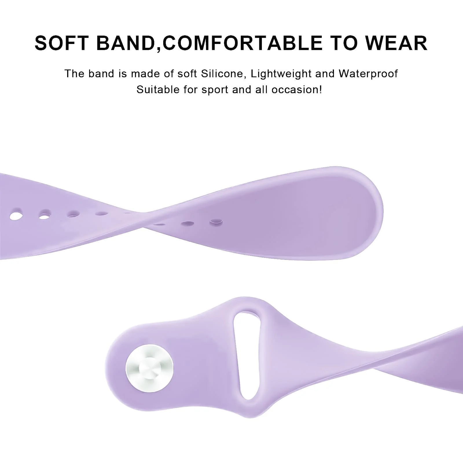 DL3 Mobilak Straps Compatible with Xiaomi Redmi Watch 5 Active/Redmi Watch 5 Lite Bracelets for Men Women, 22mm Soft Silicone Strap, Waterproof Adjustable Band Sports Replacement - A-lavender