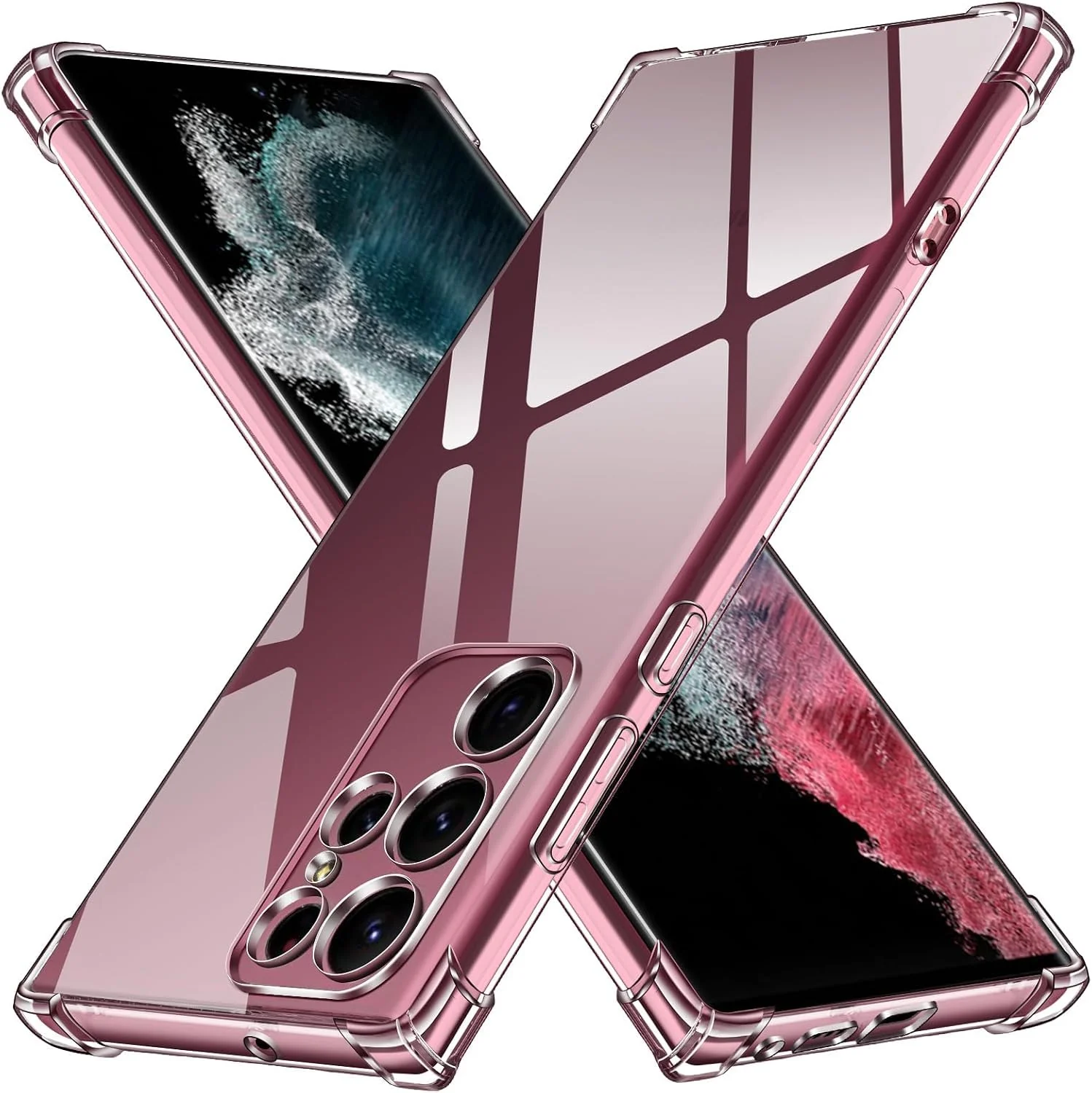 DL3 MOBILAK Clear Soft TPU Phone Case for Samsung Galaxy S22 Ultra 5G - Clear