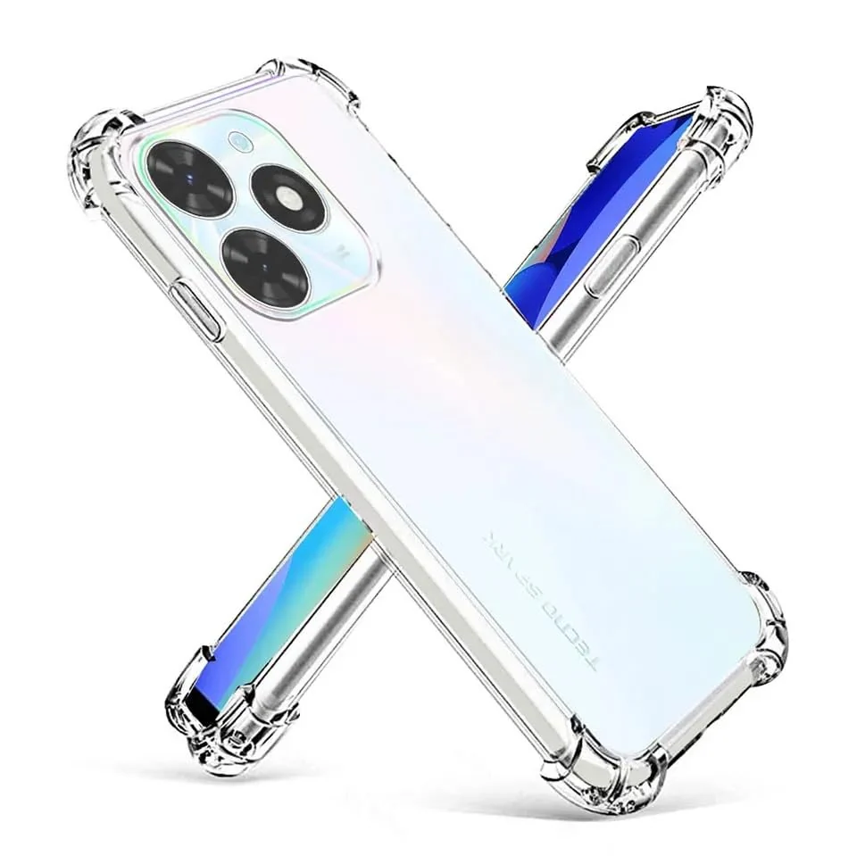 DL3 Mobilak Case Compatible with Infinix Smart 8, Cover Silicone Transparen t TPU Gorilla Anti-shock Protector Camera Shockproof Corners - Clear