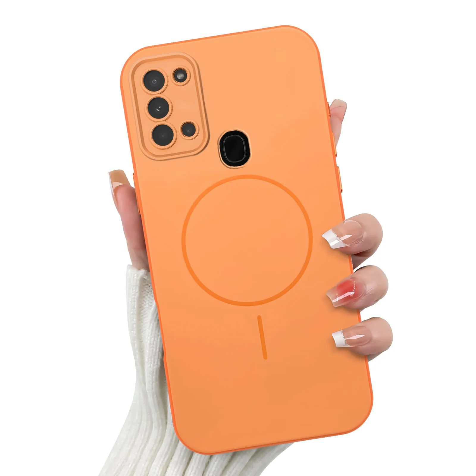 Samsung Galaxy A21s — DL3 Mobilak Case For Samsung Galaxy A21s Slim Design [Not Compatible with MagSafe] Soft Silicone Case Flexible TPU Anti-Scratch Protective Cover with Full Camera Protection