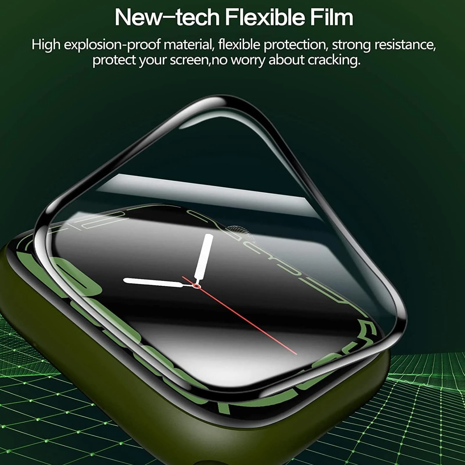 DL3 Mobilak Screen Protector For for Apple Watch Series 10 42mm, 3D Curved Soft Edge Protective Film [Anti-Scratch] [Bubble Free] [Ultra Shatterproof] [High Sensitive] (Not Glass) - Black