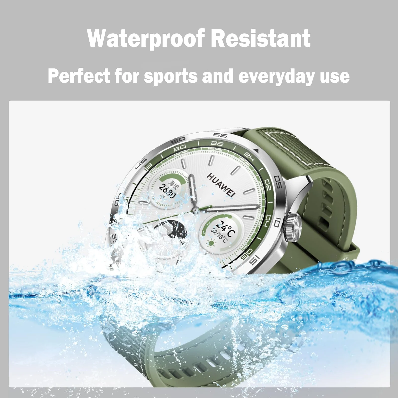 DL3 Mobilak 22mm Sport Band for Samsung Galaxy Watch 3 45mm/Watch 46mm/Gear S3/Huawei watch GT4 GT3 46MM/Huawei Watch 3/4/GT2E/GT2 Pro/GT GT2 46MM/Amaz fit GTR 4/3/3Pro/2/2e, Soft Silicone Nylon Wrist Strap - Green