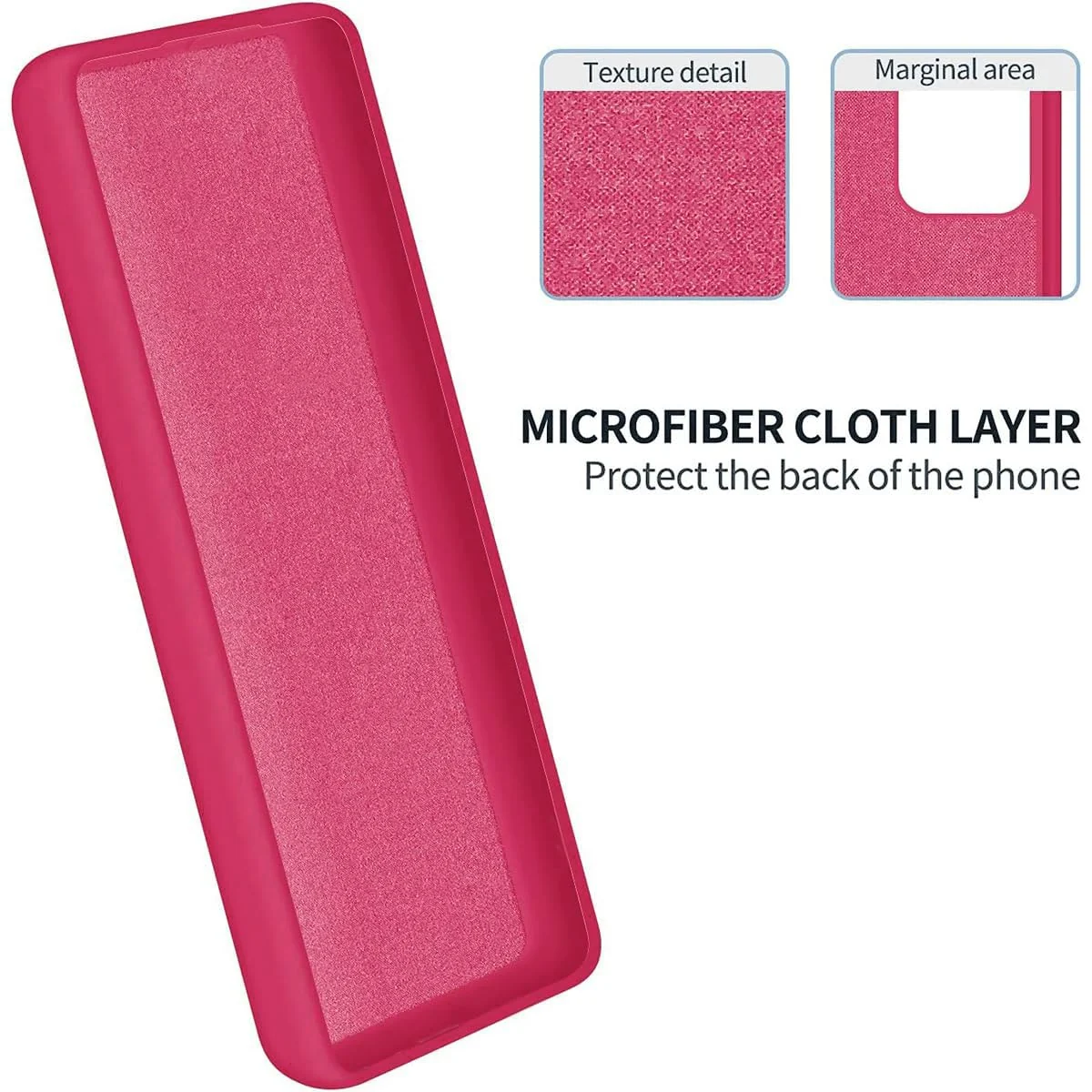 DL3 Mobilak Silicone Protective Case for Honor 90, Shock-absorbing protection, Scratch-resistant surface, Soft microfiber lining - Hot Pink