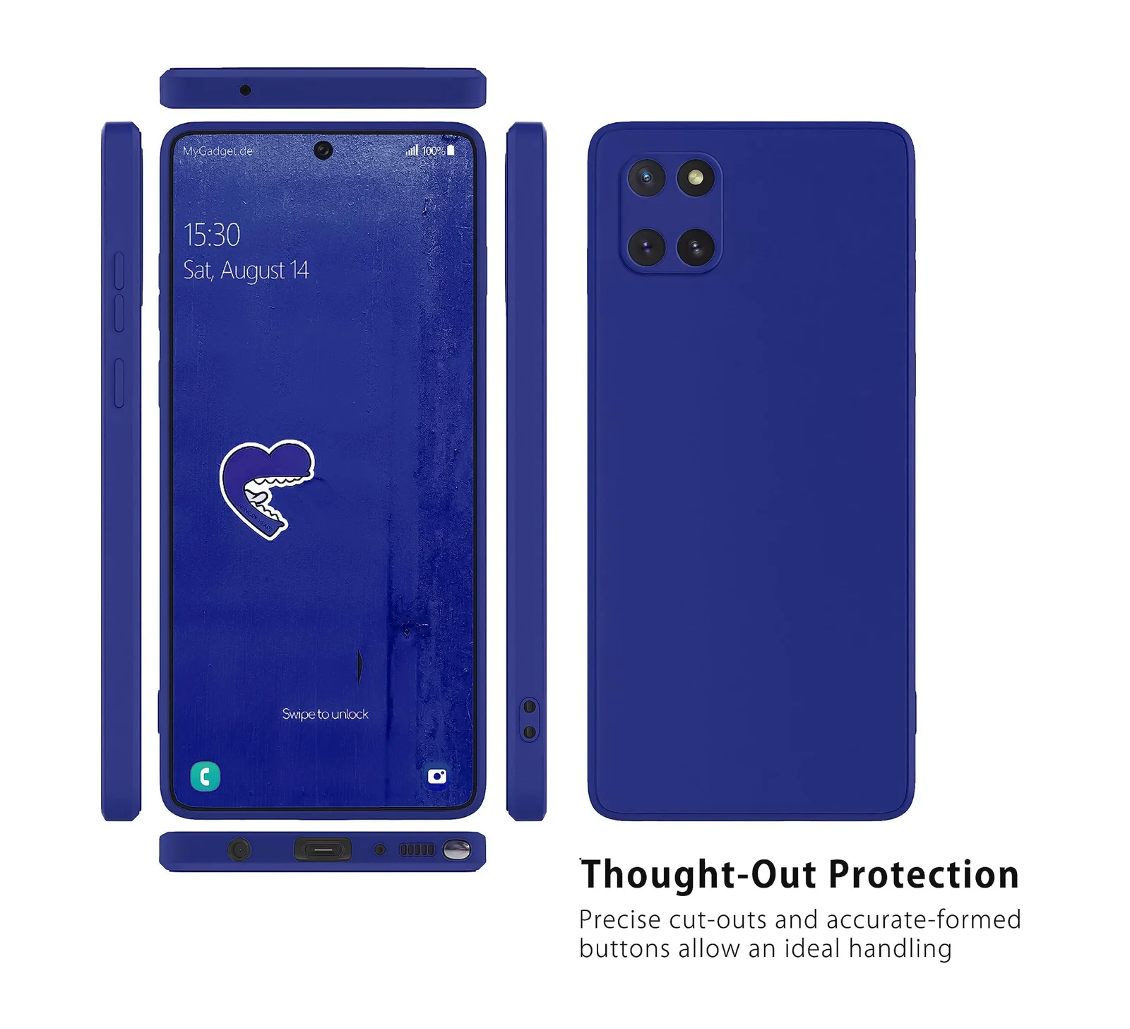 DL3 Mobilak Liquid Silicone Case for Samsung Galaxy Note 10 Lite, Shock-absorbing protection, Scratch-resistant surface, Soft microfiber lining - Pepsi