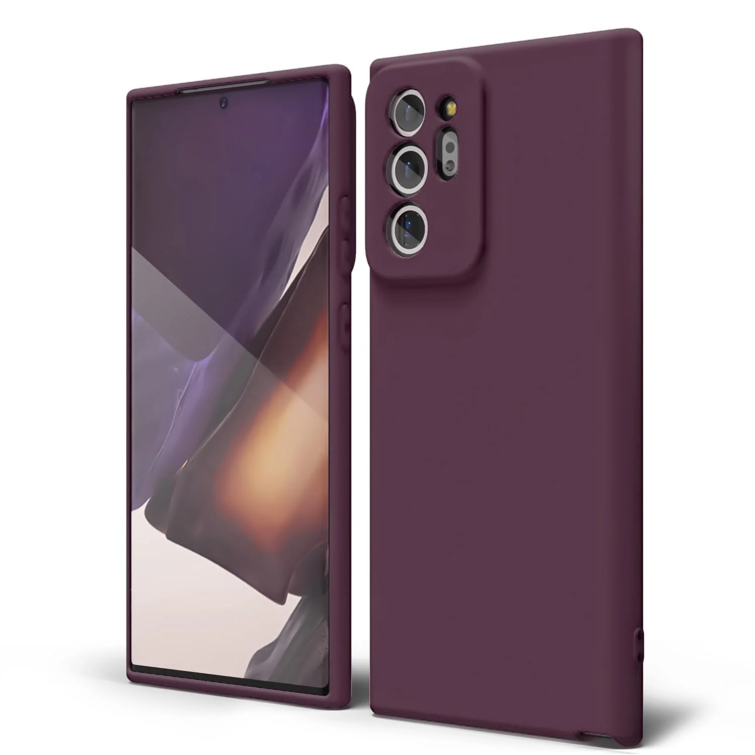 DL3 Mobilak Soft Silicone Gel Bumper Case for Samsung Galaxy Note 20 Ultra - Wine Red